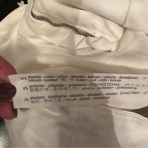 Zara White Cutout Mini Denim Corset Dress - Picture 2 of 7